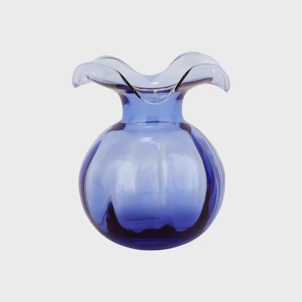Hibiscus Glass Indigo Bud Vase
