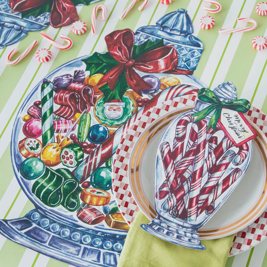 Hester &amp; Cook Die Cut Candy Jar Placemat- 12 Sheets