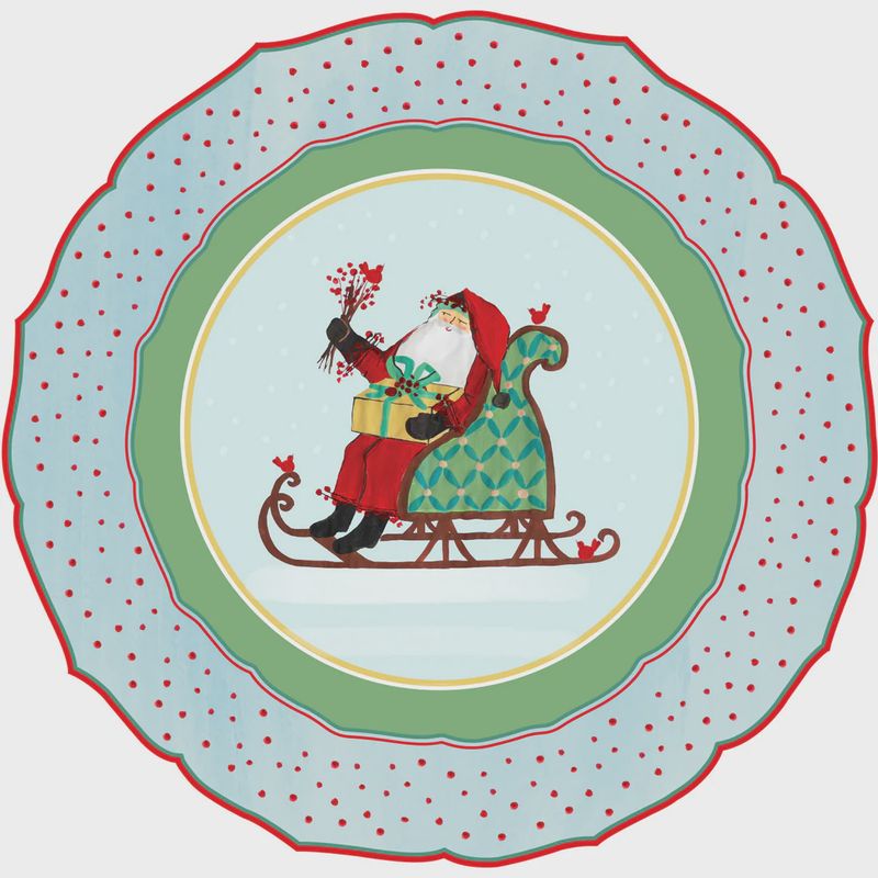 Hester &amp; Cook Die Cut Old St. Nick Sleigh Placemat - 12 Sheets