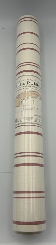 Hester &amp; Cook Antique Red Stripe Runner - 20&quot; x 25&#39;