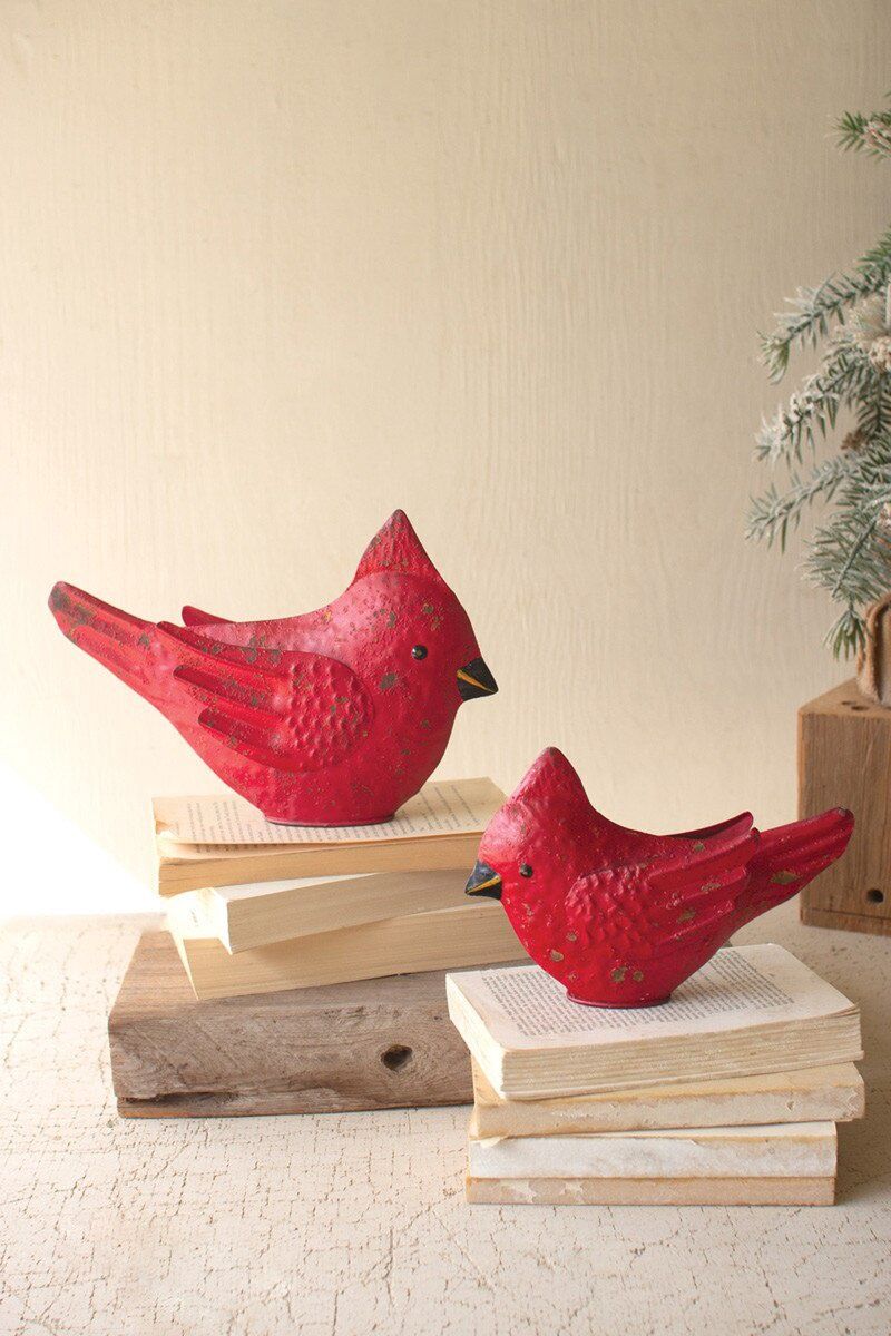 KALALOU  Painted Metal Cardinal (Small)