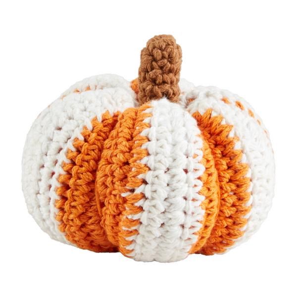 Cream Orange Crochet Pumpkin
