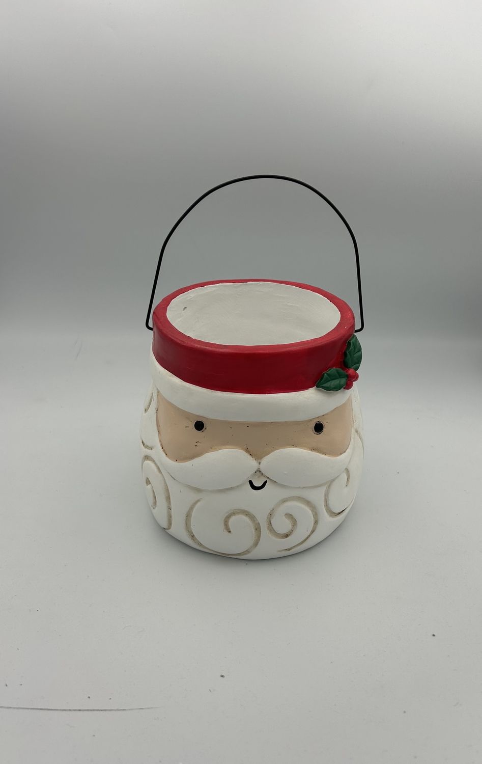 Mud Pie Paper Mache Santa Treat Bucket (Small)