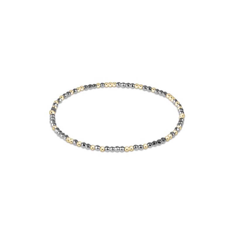 enewton Hope Unwritten Bright Silver Faceted Hematite 2mm Bead Bracelet