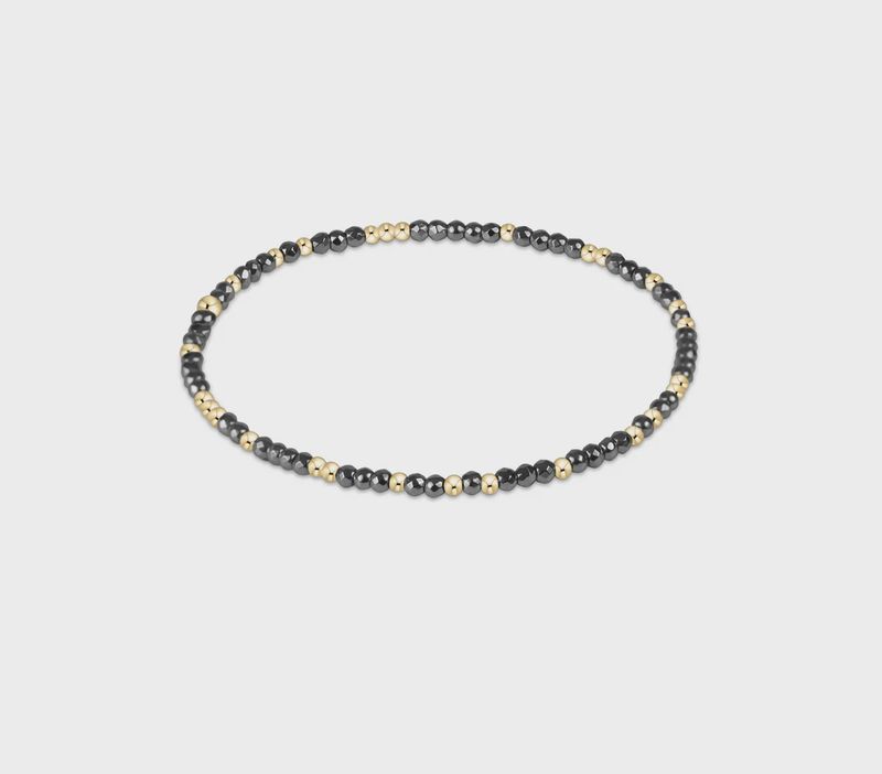 enewton Hope Unwritten Silver Faceted Hematite 2mm Bead Bracelet