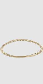 enewton Bliss Bar Gold Pattern 2.5mm Bead Bracelet - Gold
