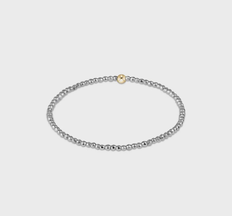 enewton Silver Faceted Hematite 2mm Bead Bracelet