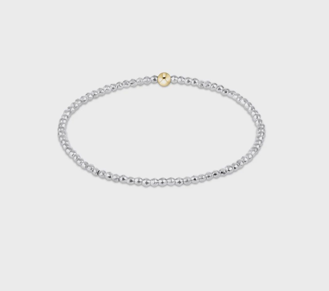 enewton Extends - Bright Silver Faceted Hematite 2mm Bead Bracelet