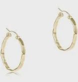 enewton Scalloped Round Gold 1.25" Hoop - Smooth