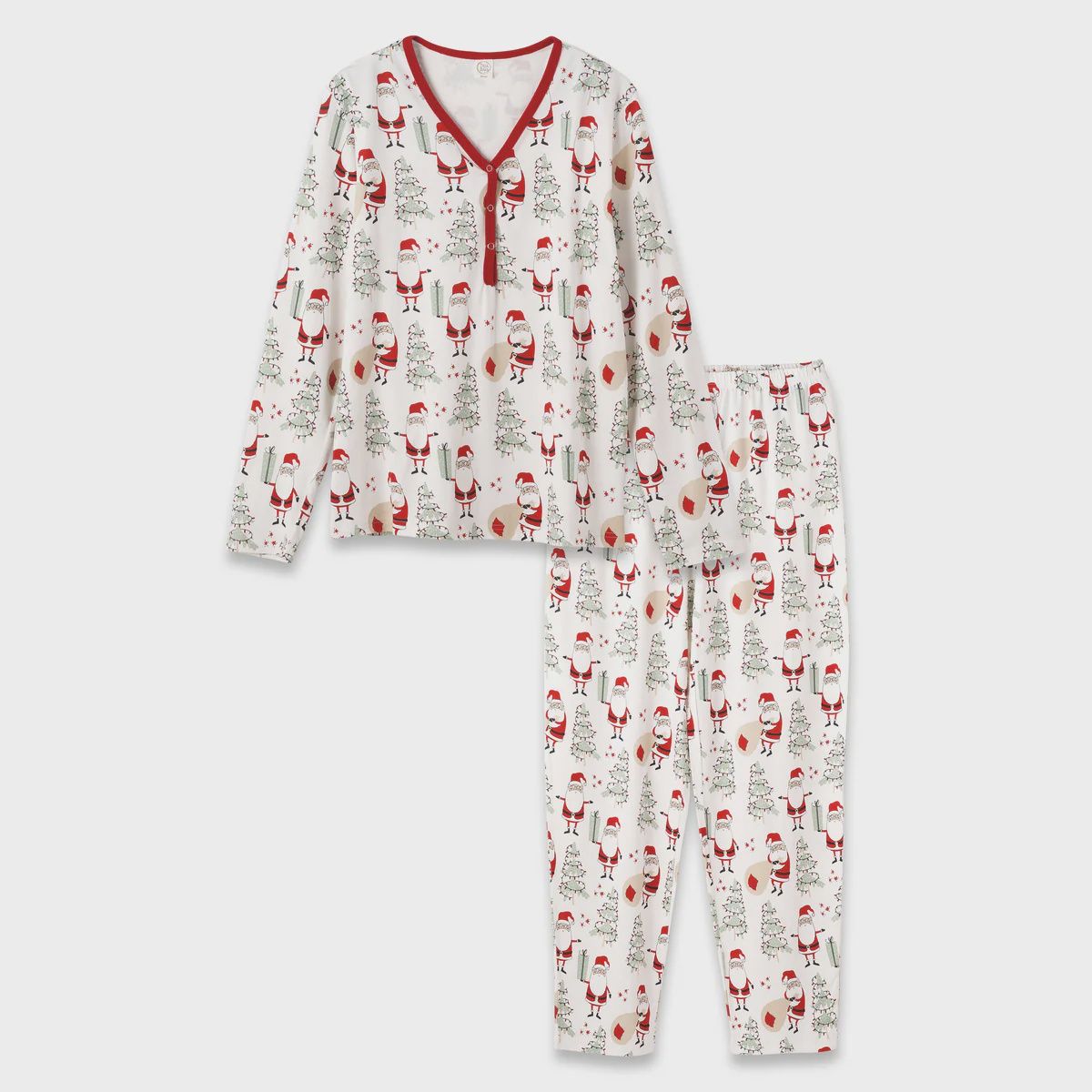 Christmas Santa Women&#39;s Bamboo Pajama Set