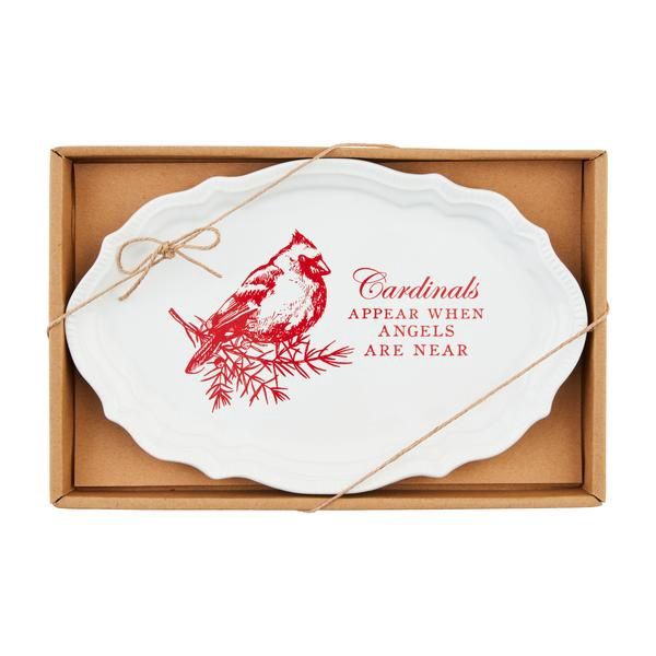 Mudpie Cardinal Sentiment Tray