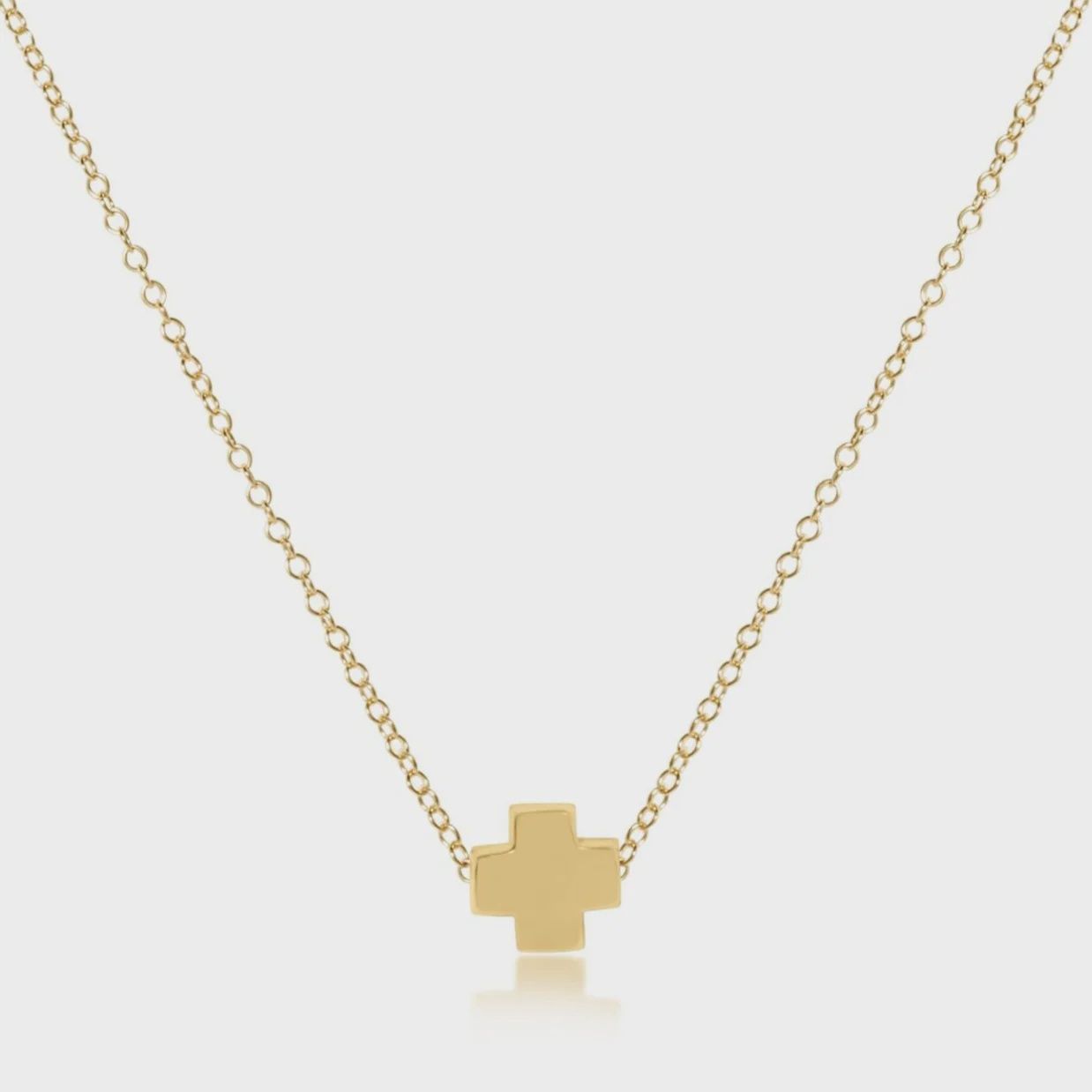enewton 16" Necklace Gold - Signature Cross Gold