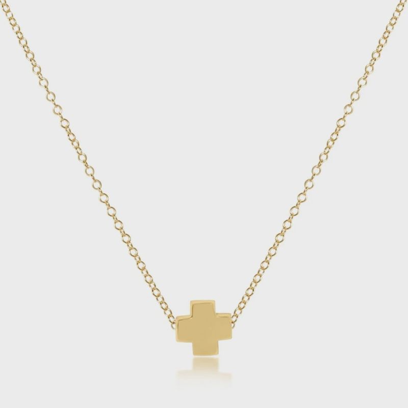 enewton 16" Necklace Gold - Signature Cross Gold