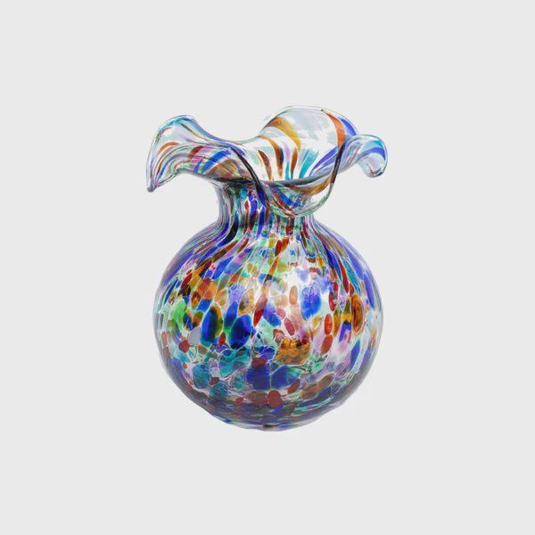 Vietri Hibiscus Glass Carnevale Bud Vase