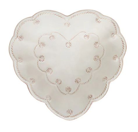 Berry and Thread 6.5" Heart Bowl Whitewash