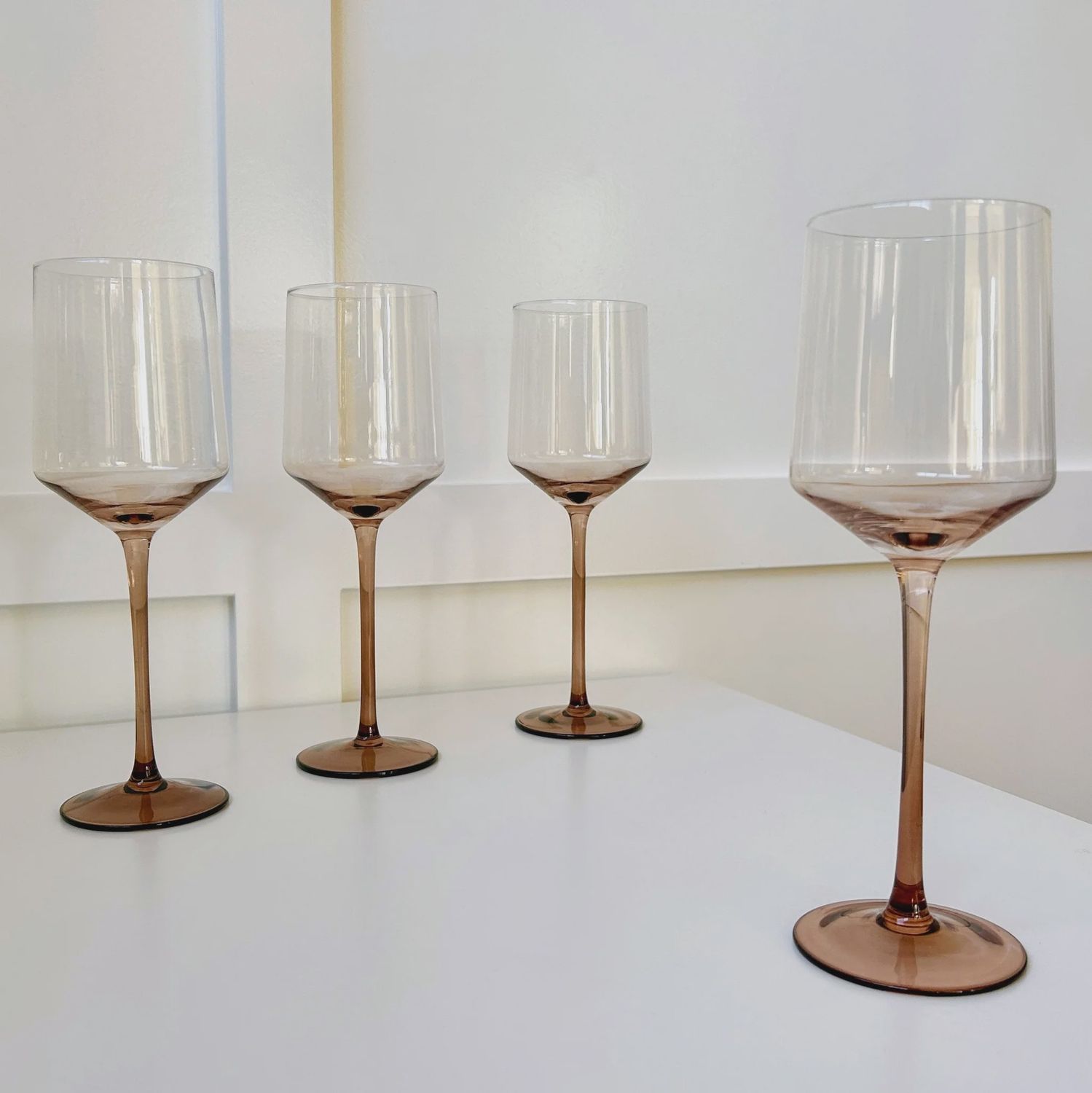 Byrdeen Wood Wine Glass Set of 4