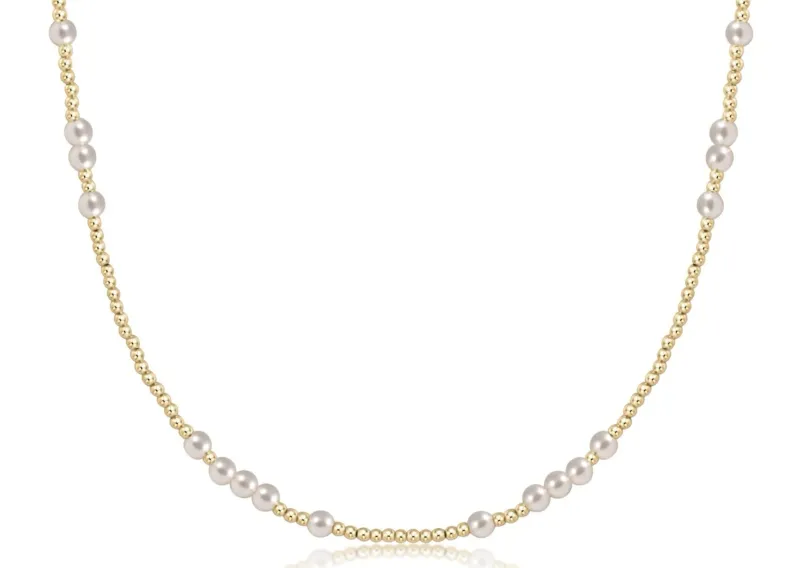 enewton 17" choker beaded - hope unwritten pearl 4mm