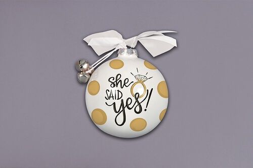 MAGNOLIA LANE "She Said Yes" Ornament