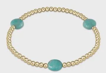 enewton Admire Gemstone 3mm Gold Bracelet -  Amazonite