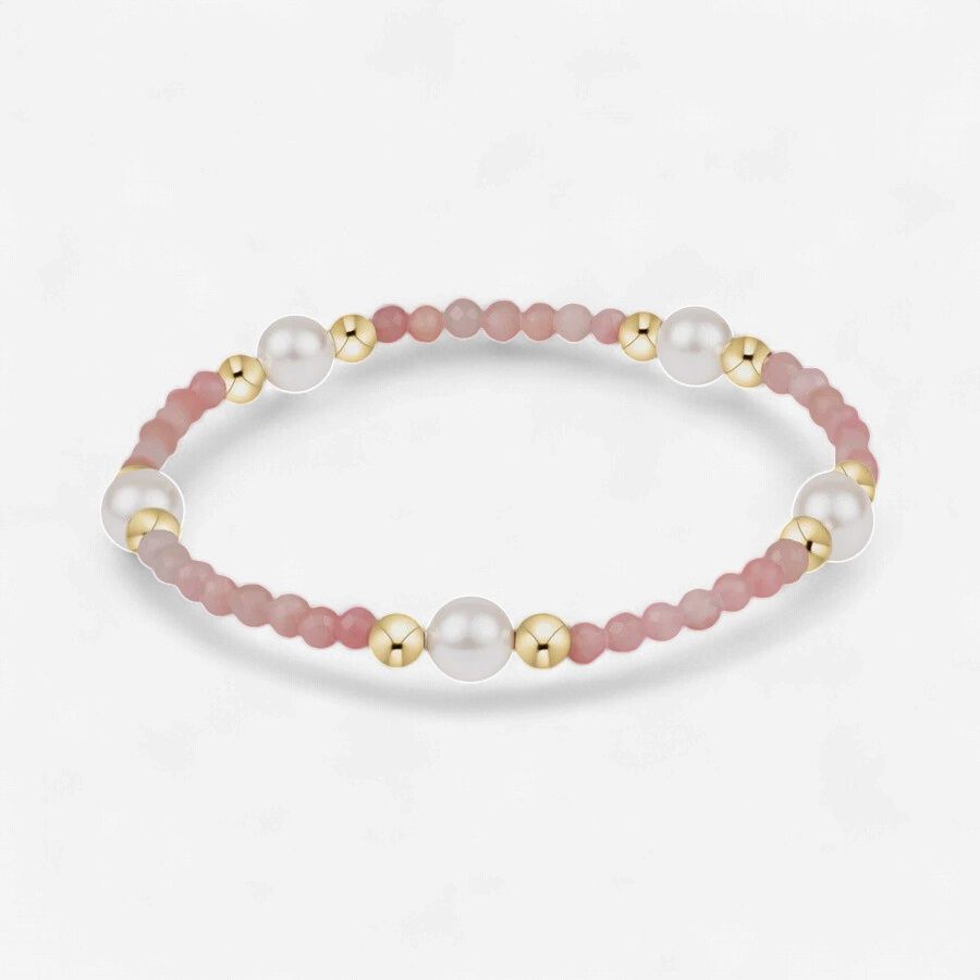 enewton Purpose Pearl 6mm Gem Bracelet - Pink Opal