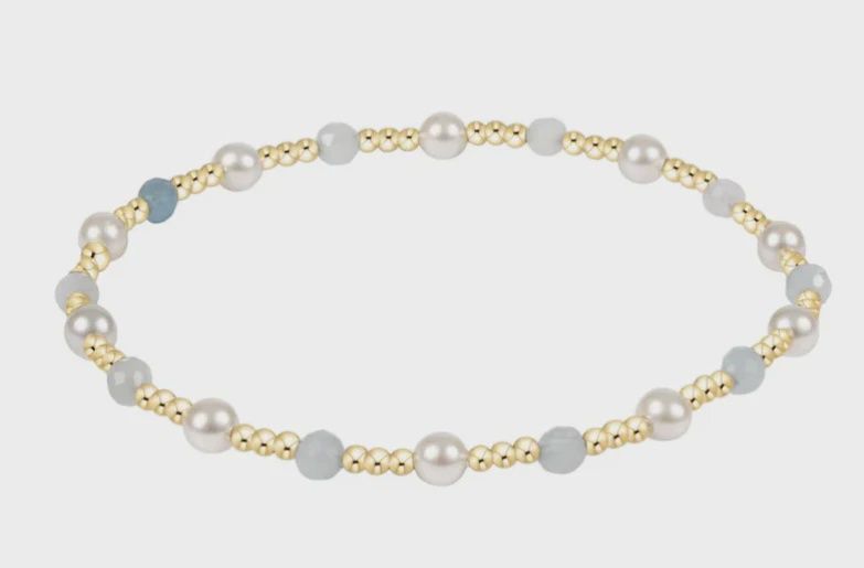 enewton Pearl Sincerity 4mm Gem Bracelet - Aquamarine