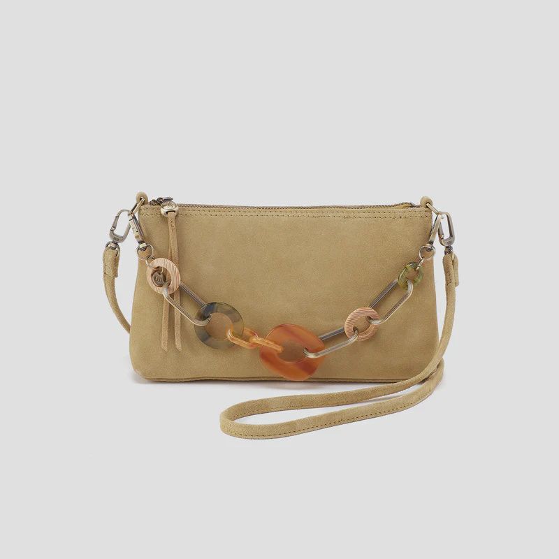 HOBO Darcy Crossbody with Charm in Suede Leather (Twilight Fern)