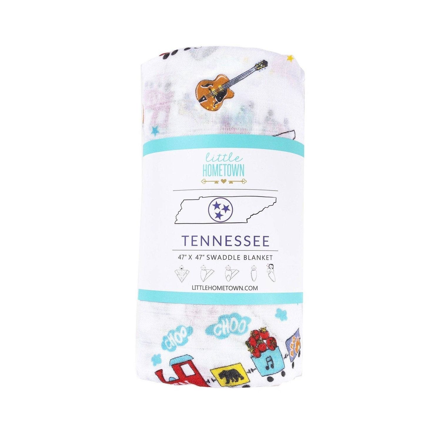 Tennessee Baby Muslin Swaddle Receiving Blanket Perfect Baby Shower Essential