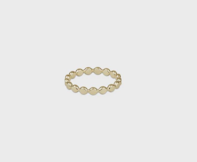 enewton Classic Gold 2.5mm Beaded Disc Ring, Size: 6