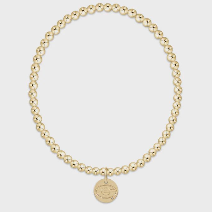 enewton eCOLLEGIATE Classic Gold 3mm Bracelet-UGA Disc
