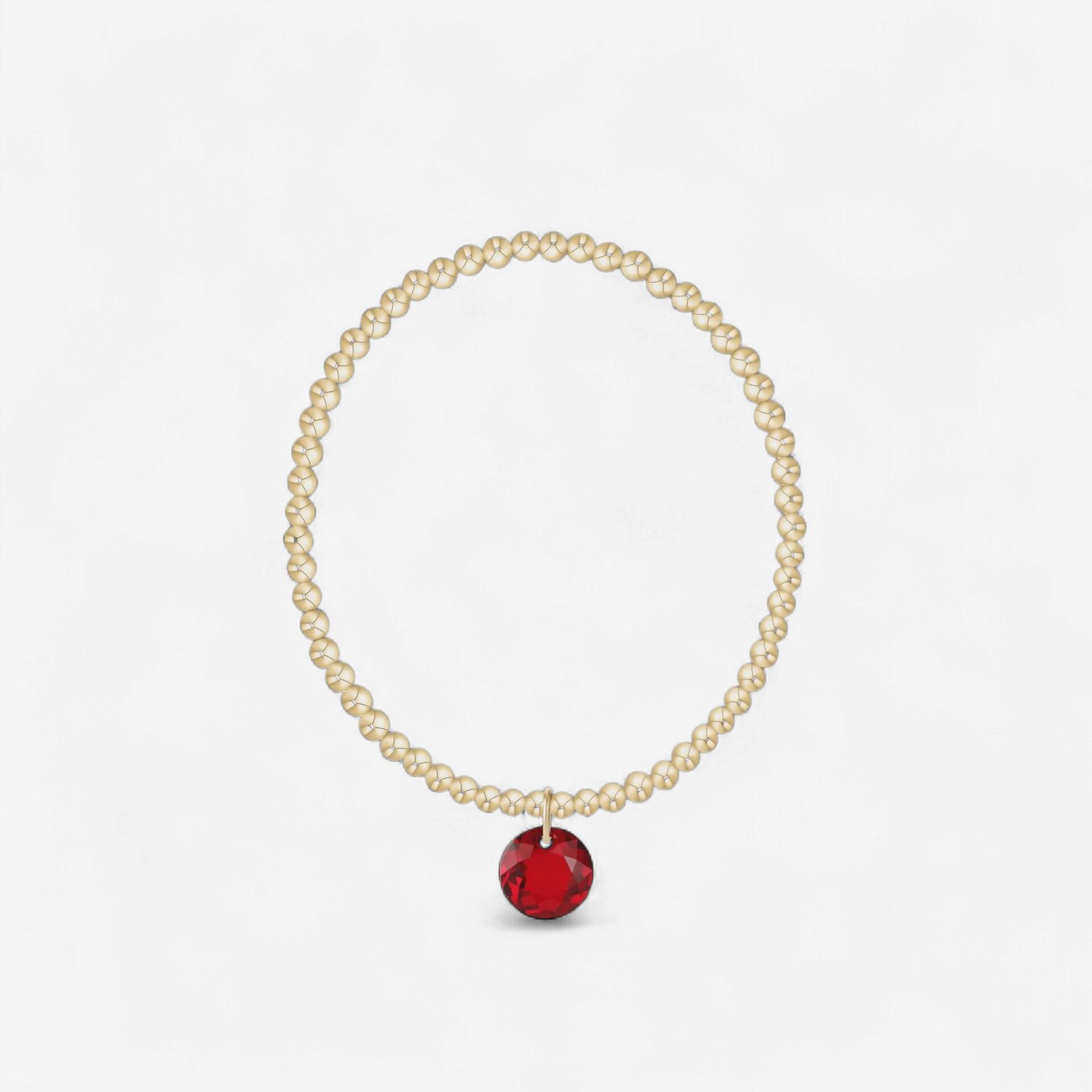 enewton Classic Gold 3mm Bracelet - Reflection Charm - 01