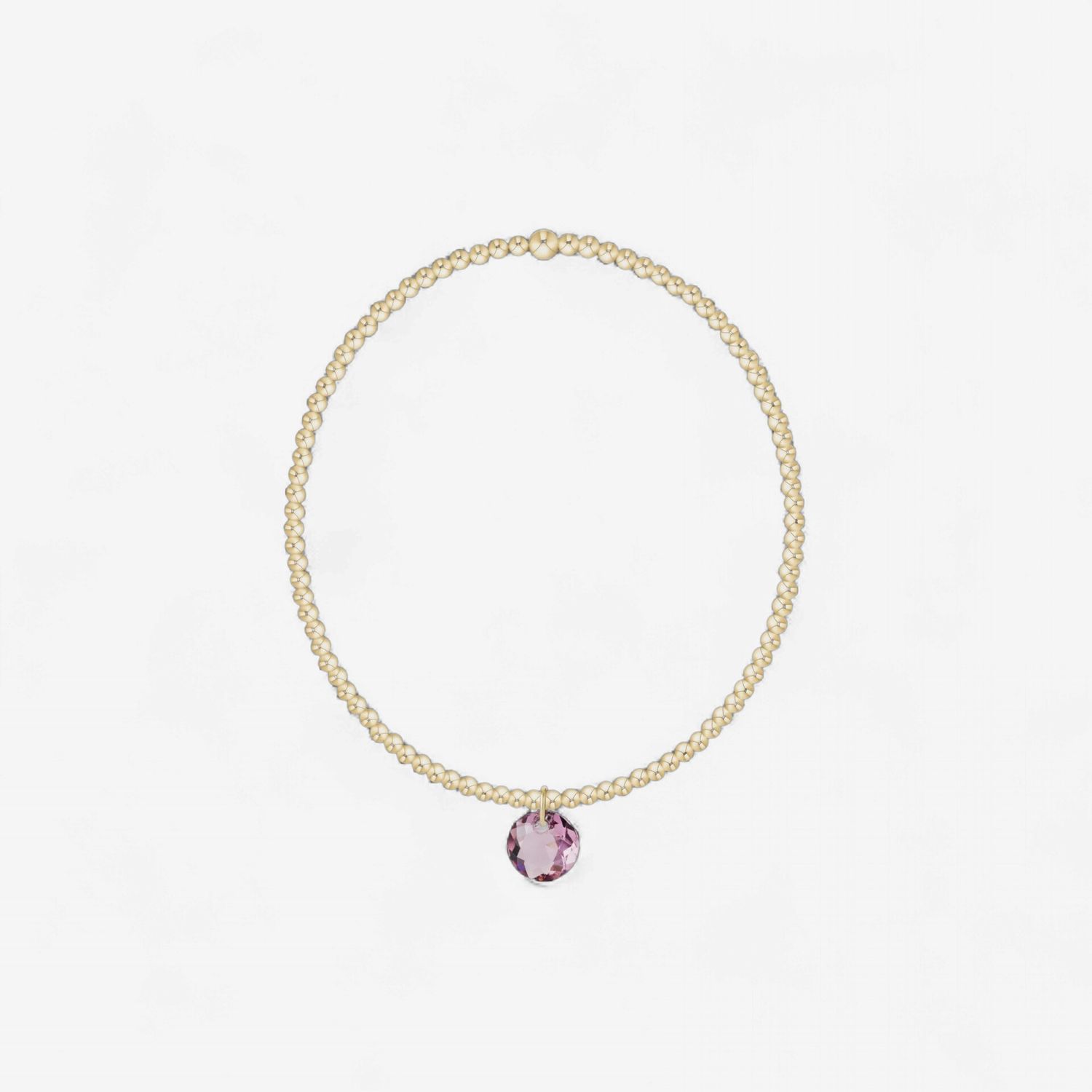 enewton Classic Gold 2mm Bracelet - Reflection Small Charm - 02
