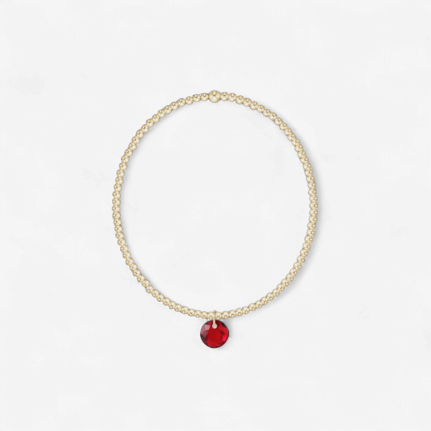 enewton Classic Gold 2mm Bracelet - Reflection Small Charm - 01