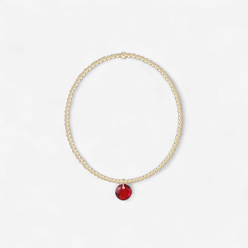 enewton Classic Gold 2mm Bracelet - Reflection Small Charm - 01