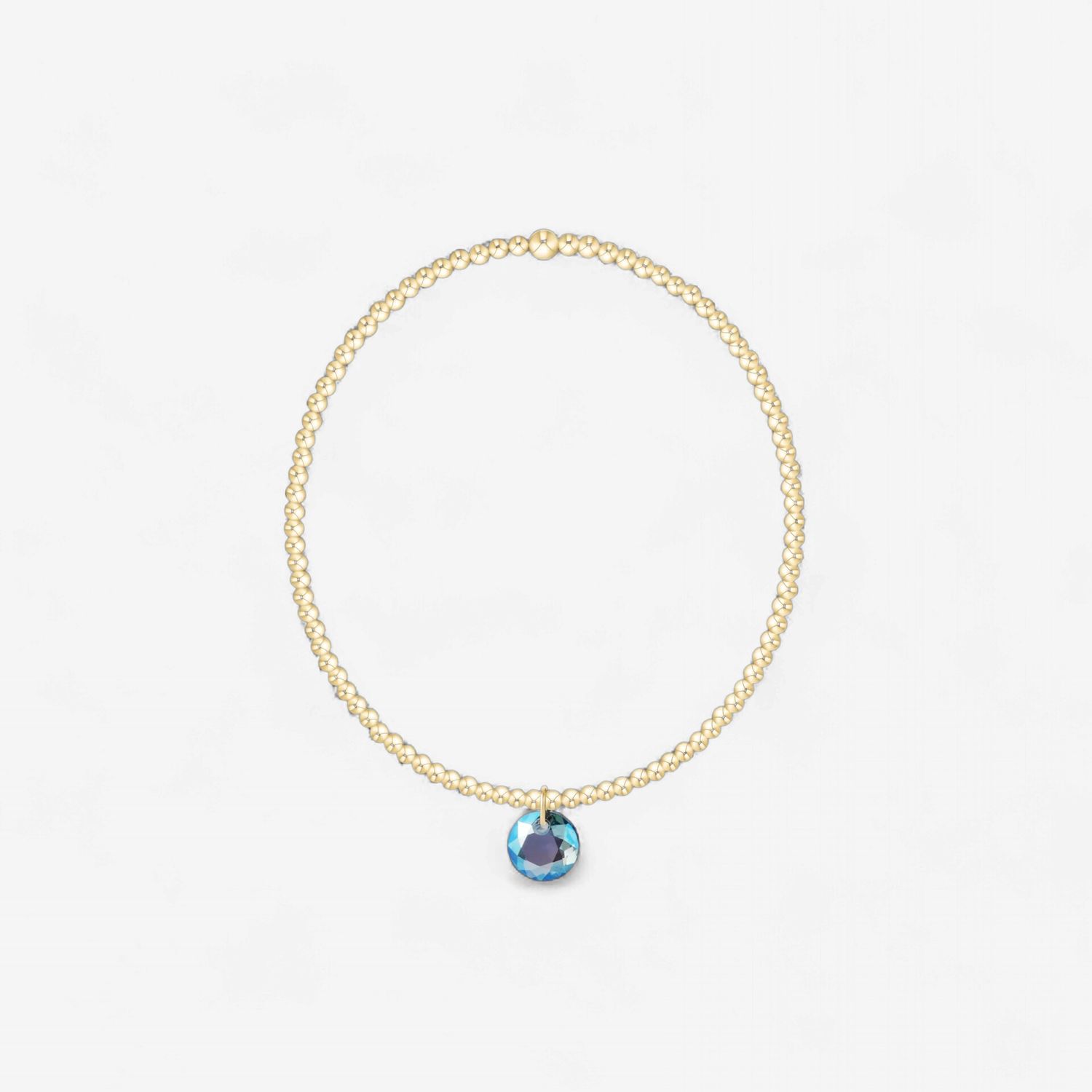 enewton Classic Gold 2mm Bracelet - Reflection Small Charm - 03