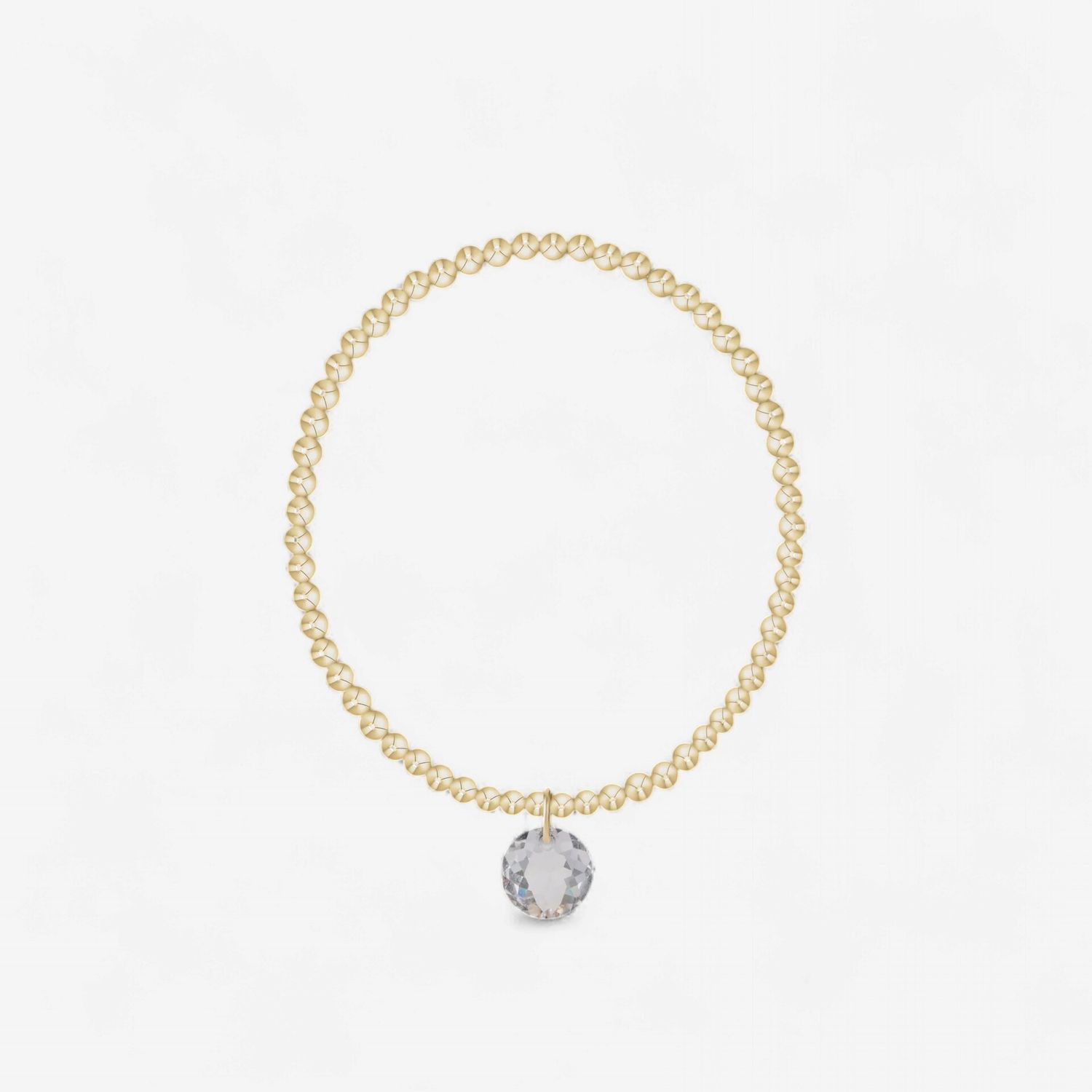 enewton Classic Gold 3mm Bracelet - Reflection Charm -04