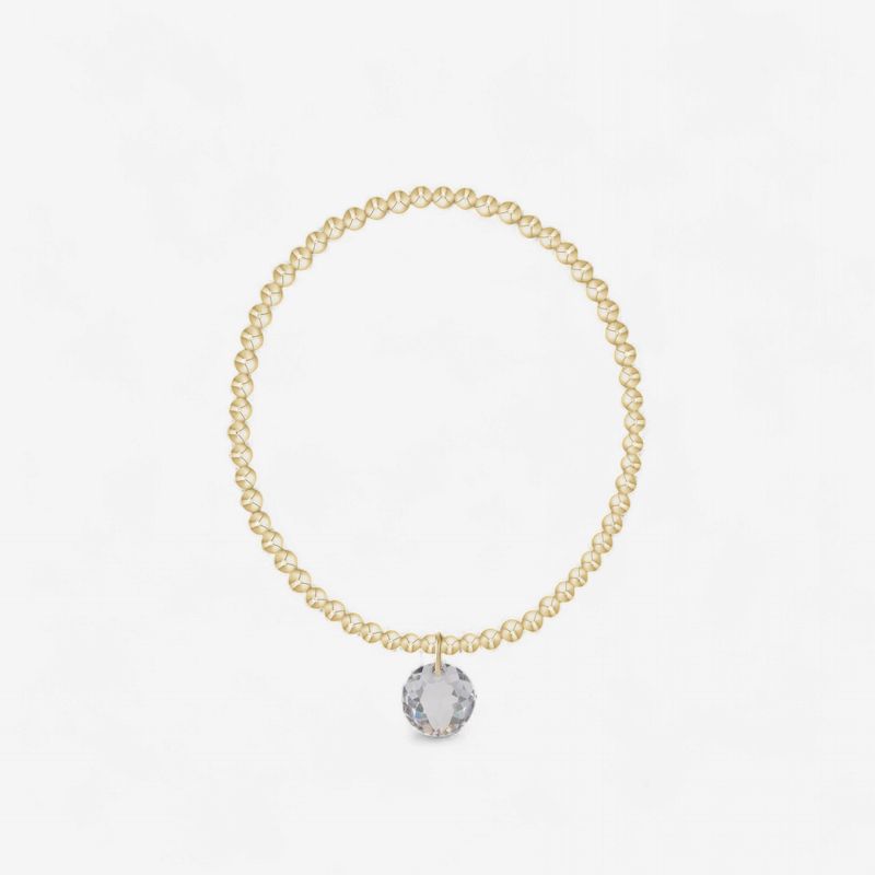 enewton Classic Gold 3mm Bracelet - Reflection Charm -04