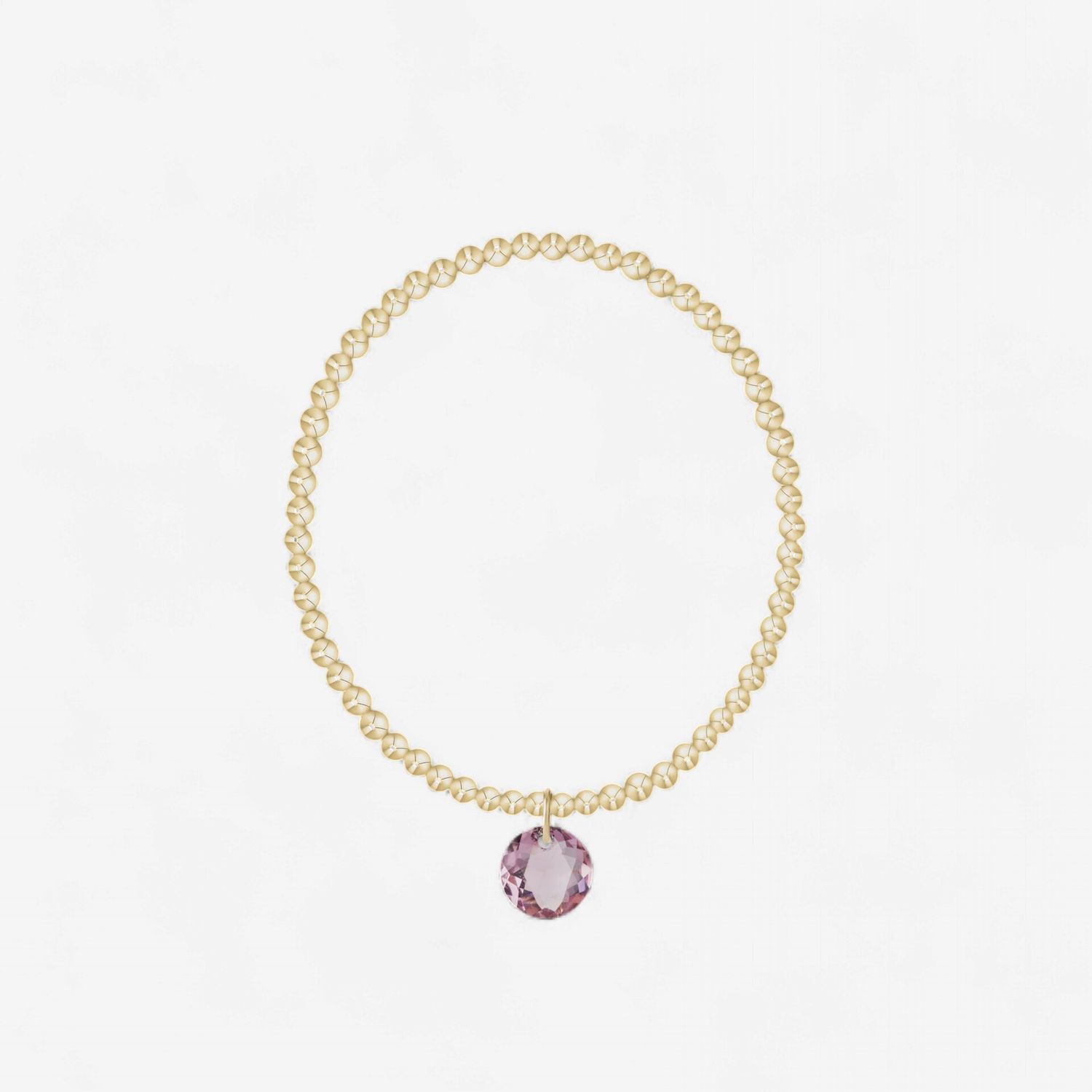 enewton Classic Gold 3mm Bracelet - Reflection Charm - 02