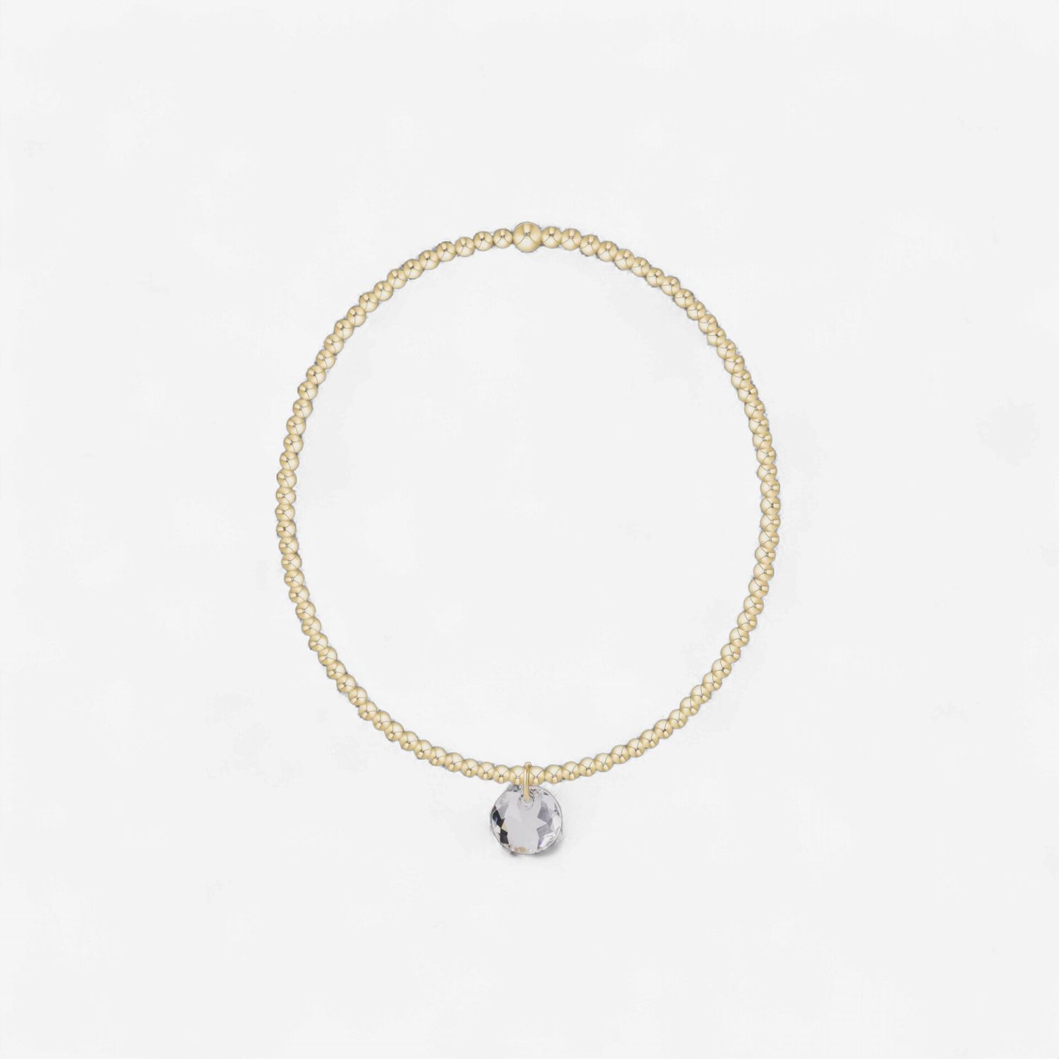 enewton Classic Gold 2mm Bracelet - Reflection Small Charm - 04