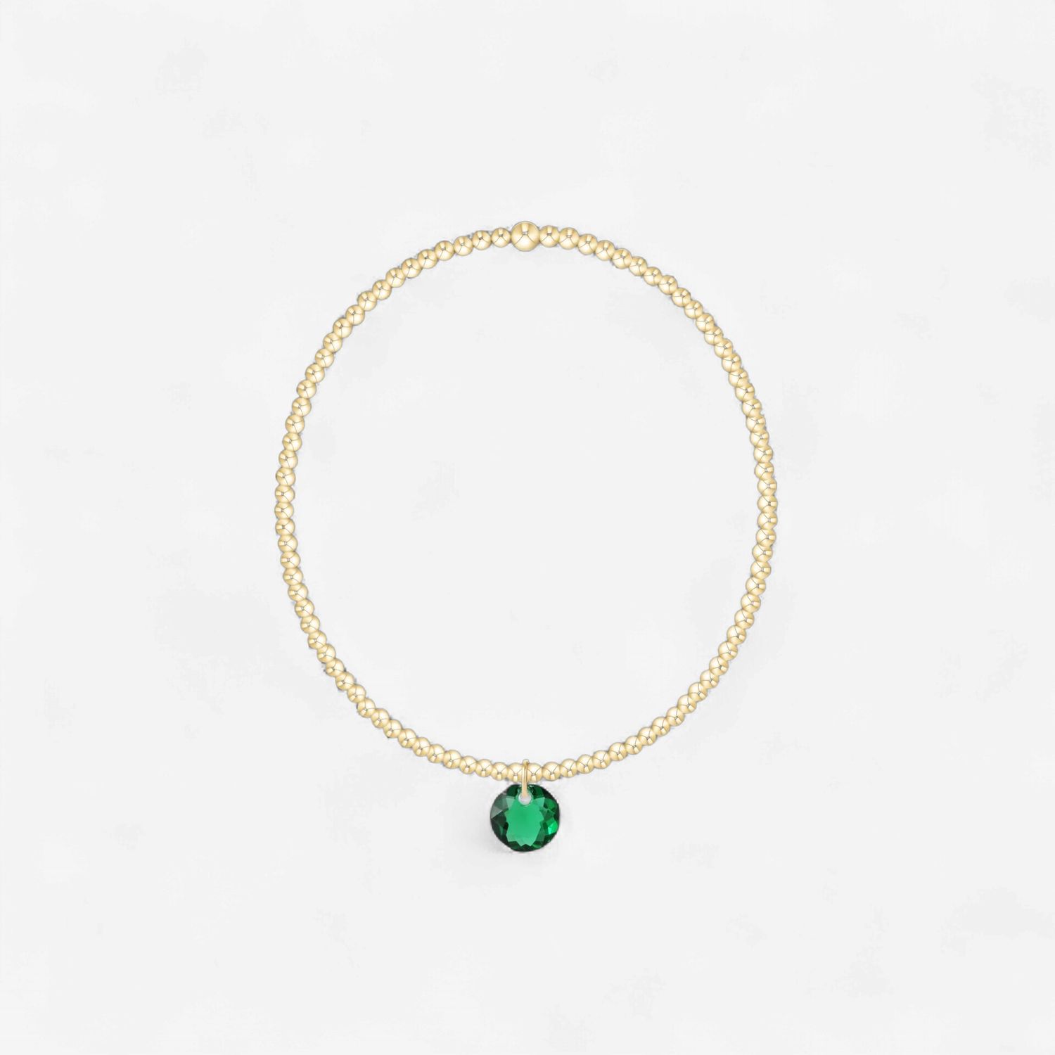 enewton Classic Gold 2mm Bracelet - Reflection Small Charm - 05