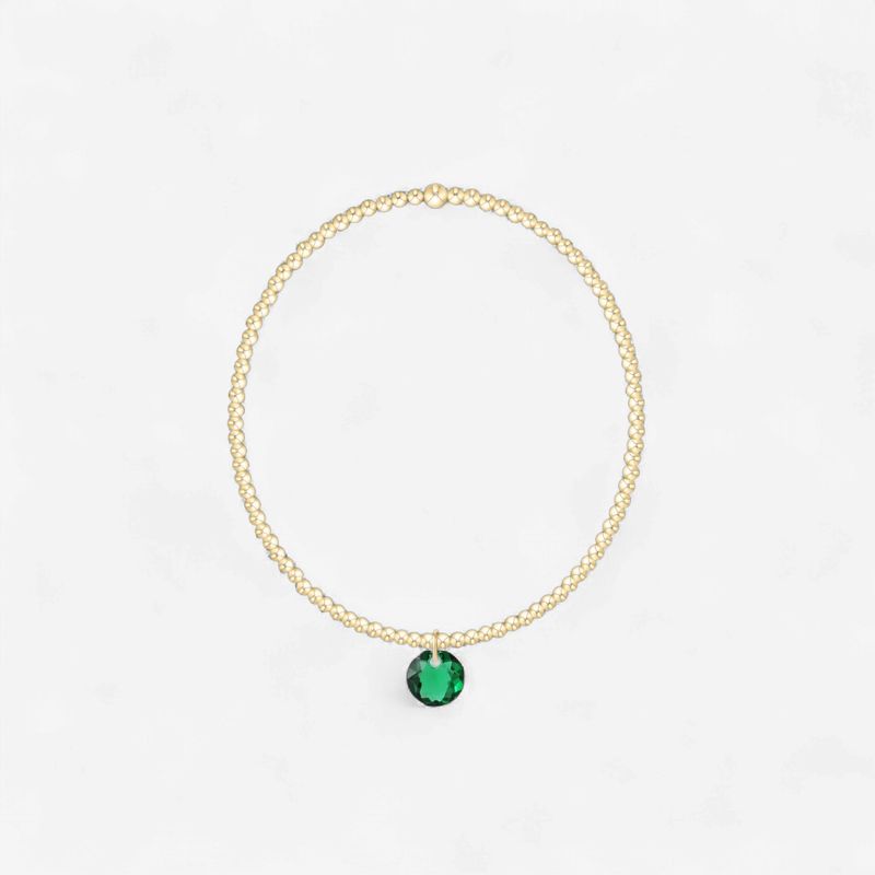 enewton Classic Gold 2mm Bracelet - Reflection Small Charm - 05