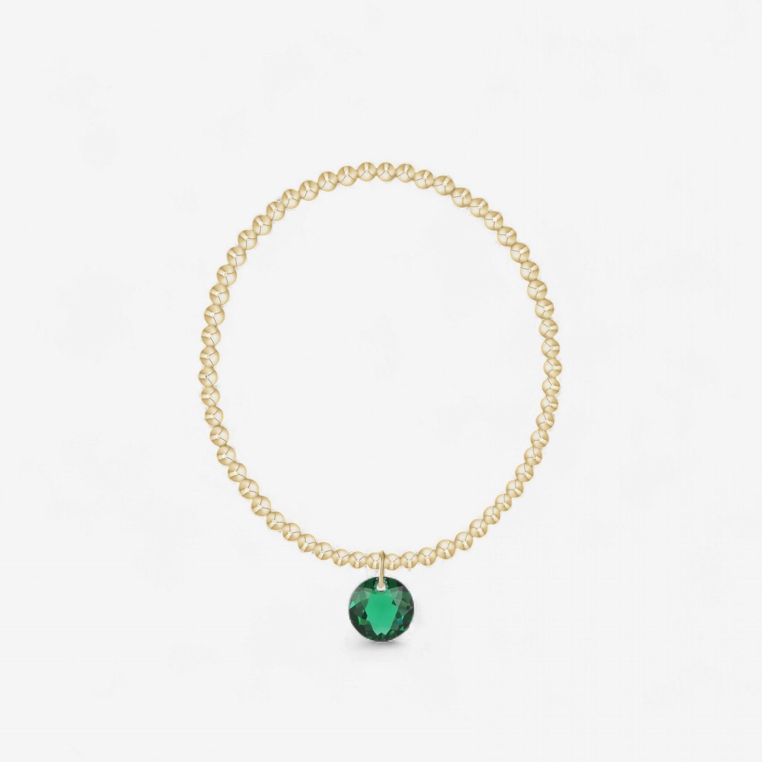 enewton Classic Gold 3mm Bracelet - Reflection Charm - 05