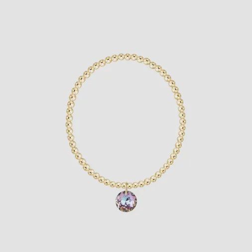enewton Classic Gold 3mm Bracelet - Reflection Charm - 06