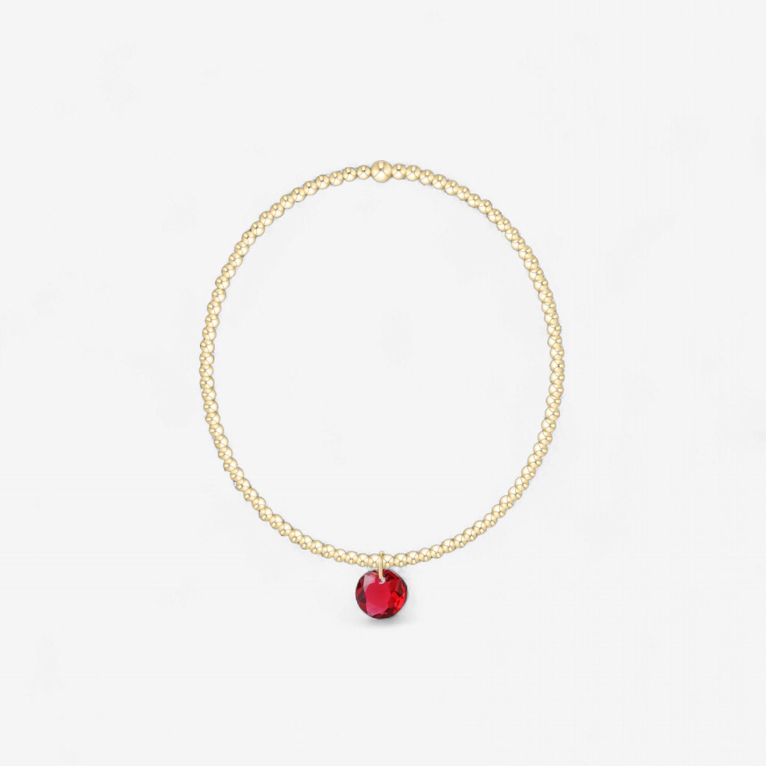 enewton Classic Gold 2mm Bracelet - Reflection Small Charm - 07
