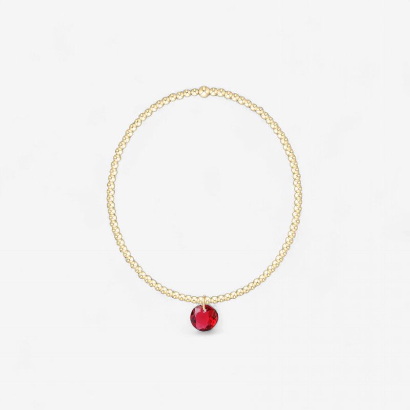 enewton Classic Gold 2mm Bracelet - Reflection Small Charm - 07