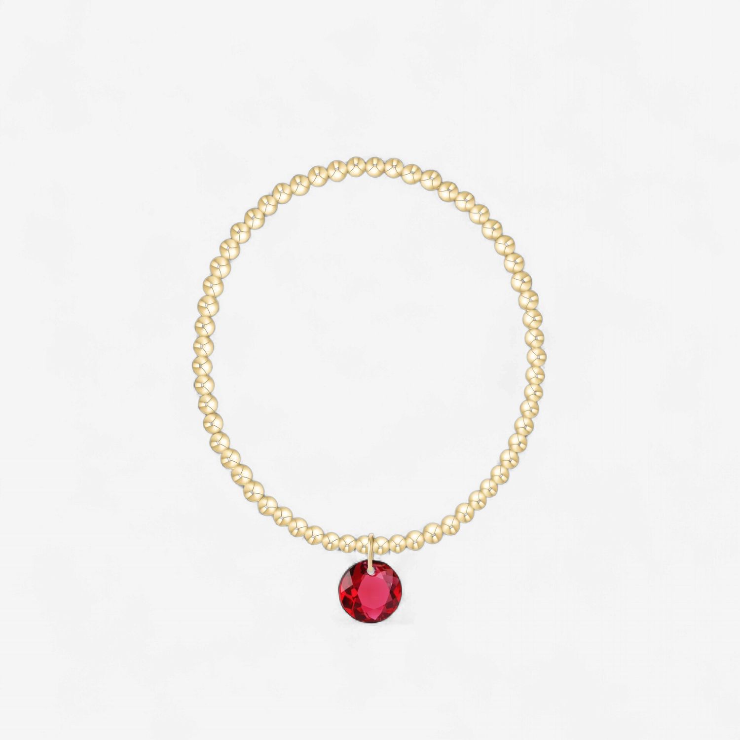 enewton Classic Gold 3mm Bracelet - Reflection Charm - 07