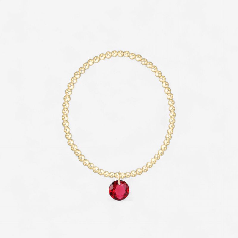 enewton Classic Gold 3mm Bracelet - Reflection Charm - 07