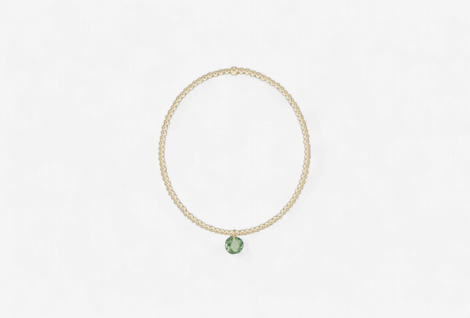 enewton Classic Gold 2mm Bracelet - Reflection Small Charm - 08