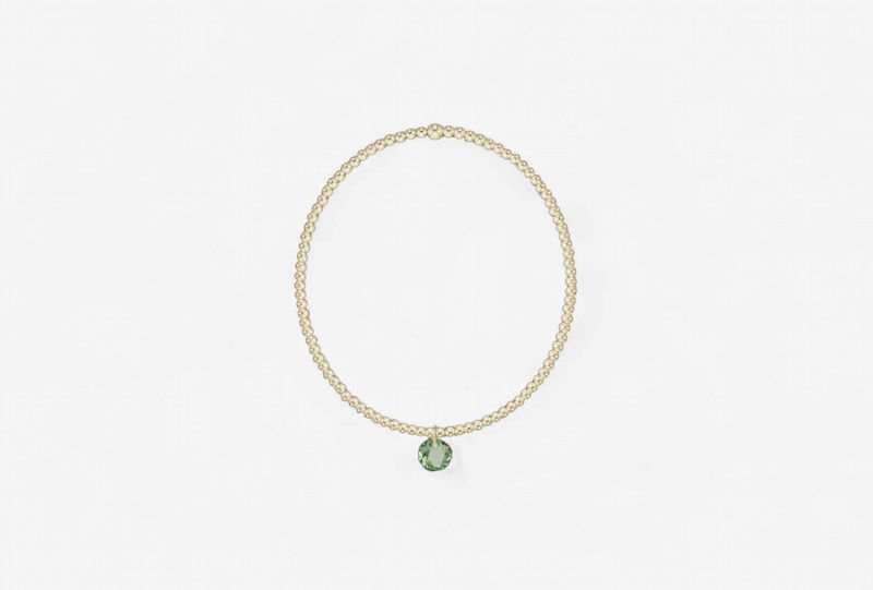 enewton Classic Gold 2mm Bracelet - Reflection Small Charm - 08