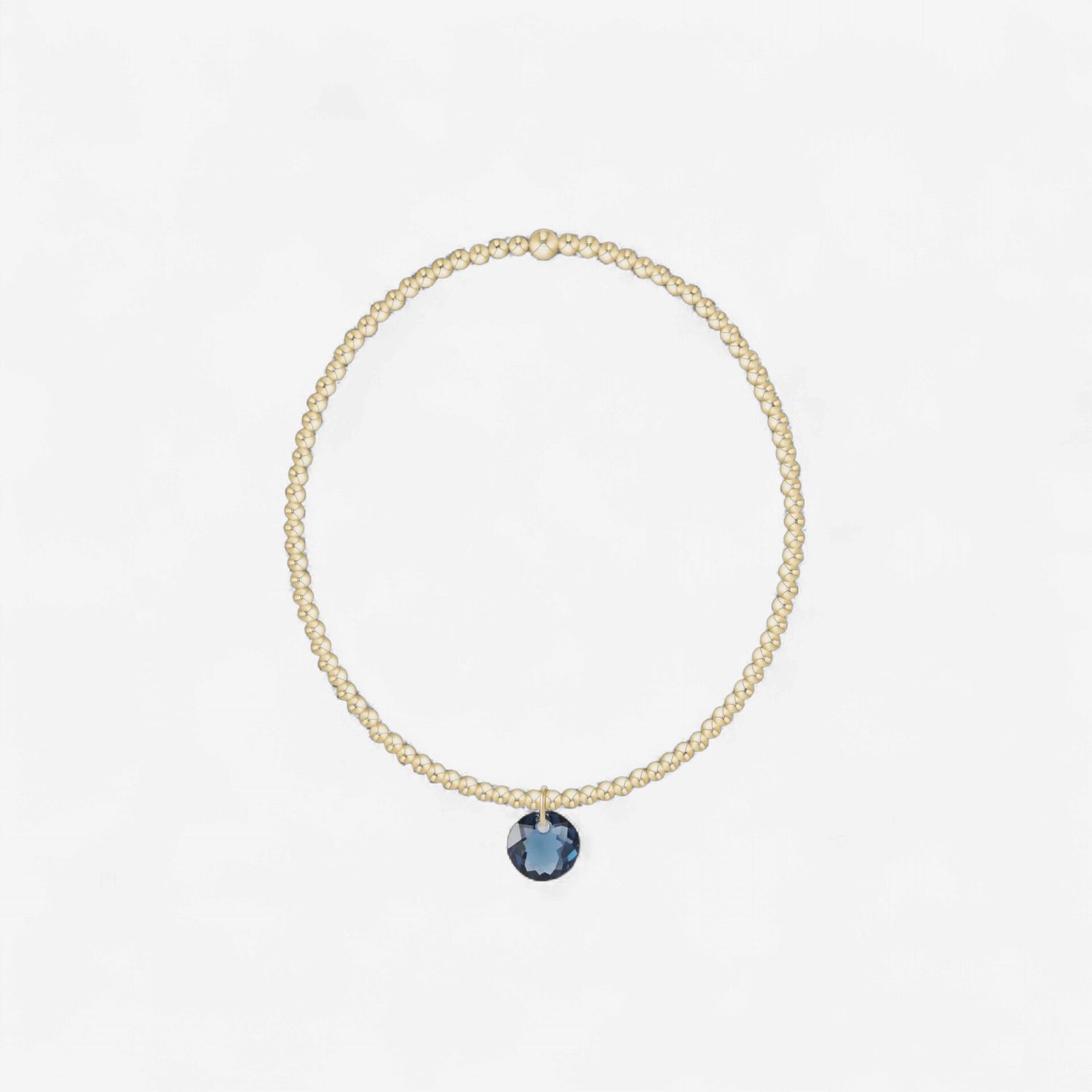 enewton Classic Gold 2mm Bracelet - Reflection Small Charm -09