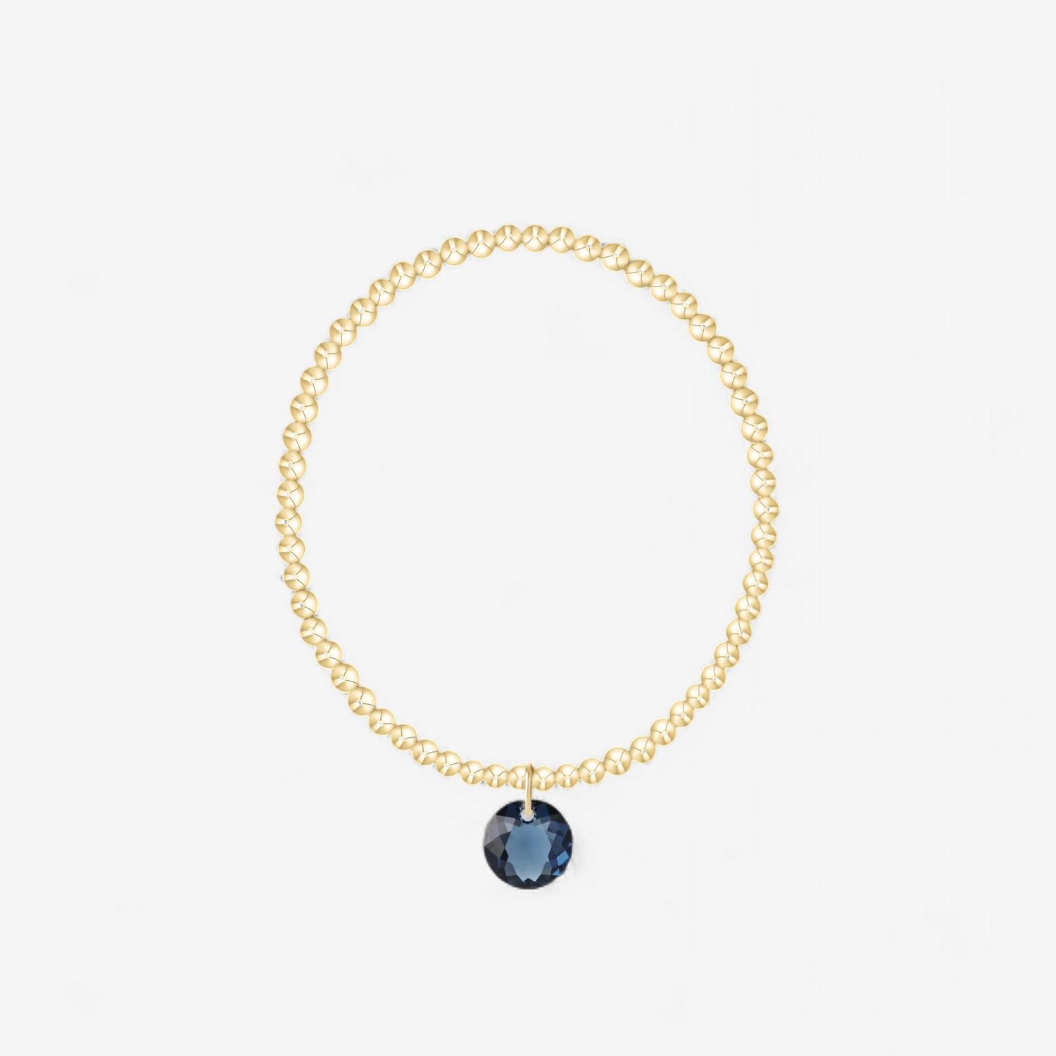 enewton Classic Gold 3mm Bracelet - Reflection Charm - 09